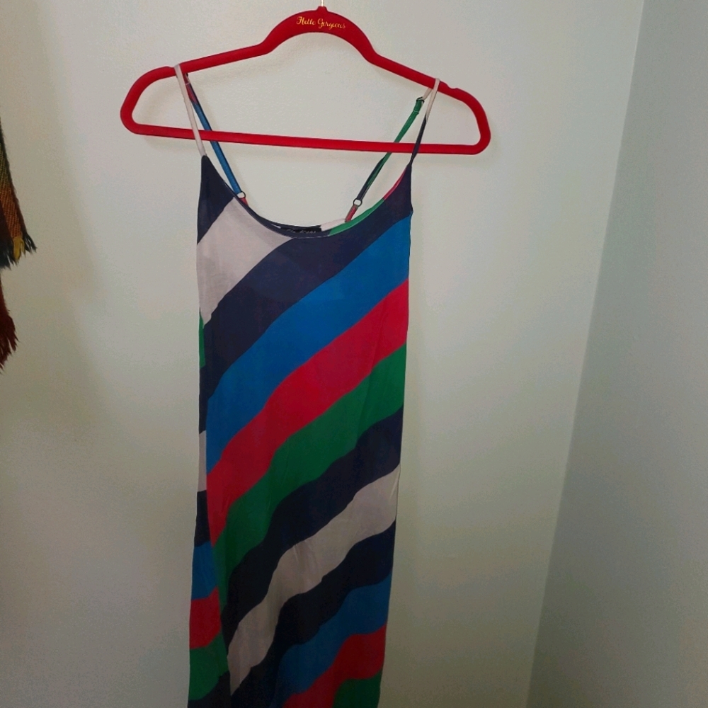Multi Colored Maxi Dress Spaghetti straps